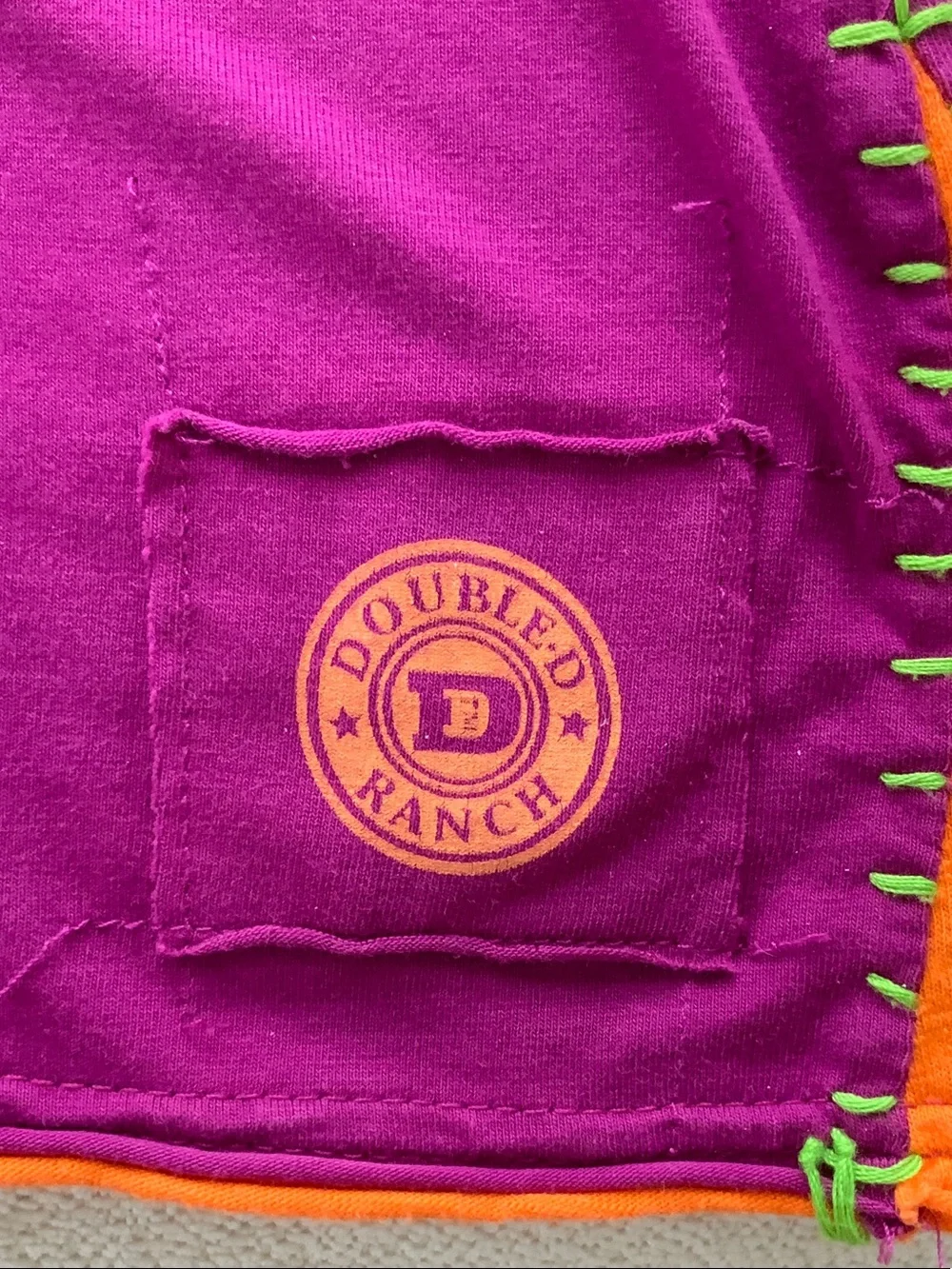 Double D Ranch Magenta Embroidered Short Sleeve Tee - Picture 4 of 8
